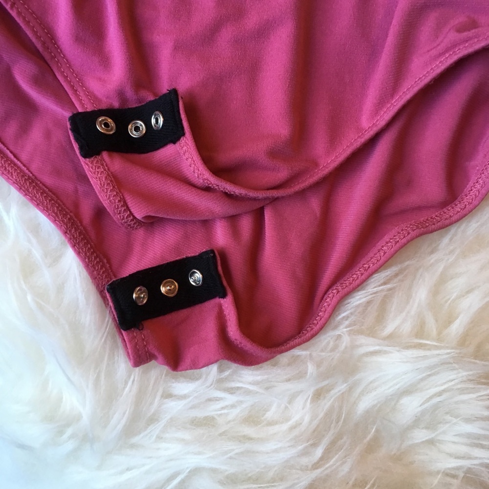 Soulmates Pink Bodysuit with Flutter Sleeves - Picture 2 of 8